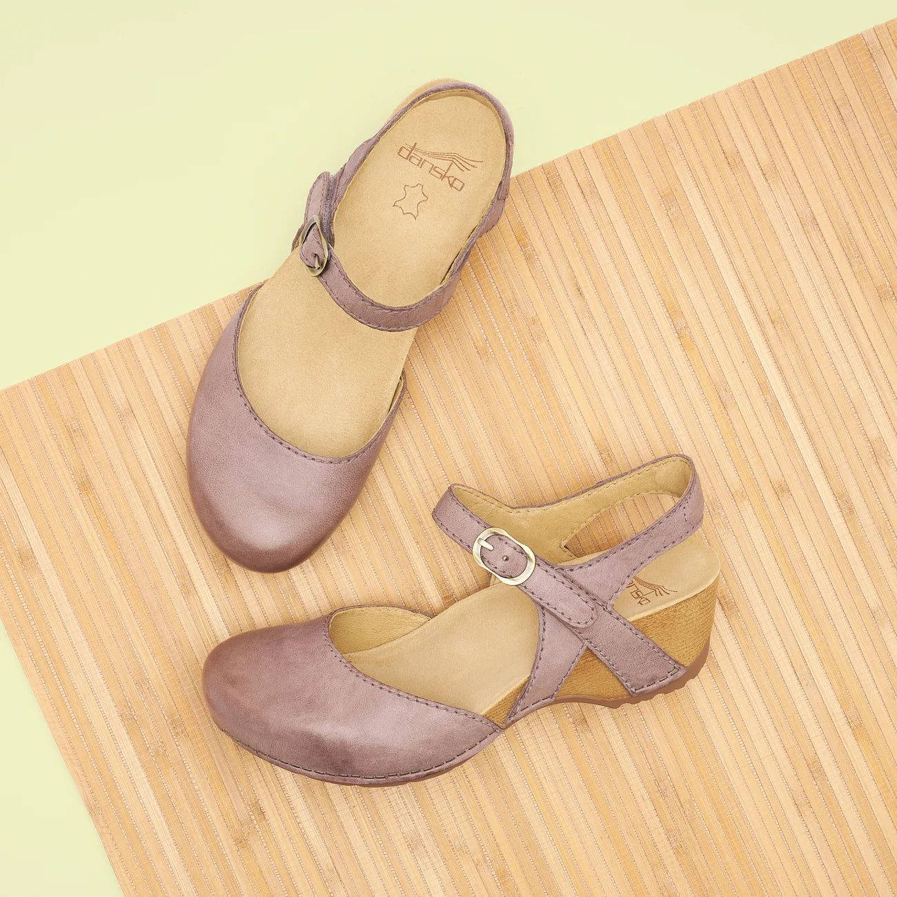 Dansko Women's Tiffani in Dusty Lilac Leather Mary Jane