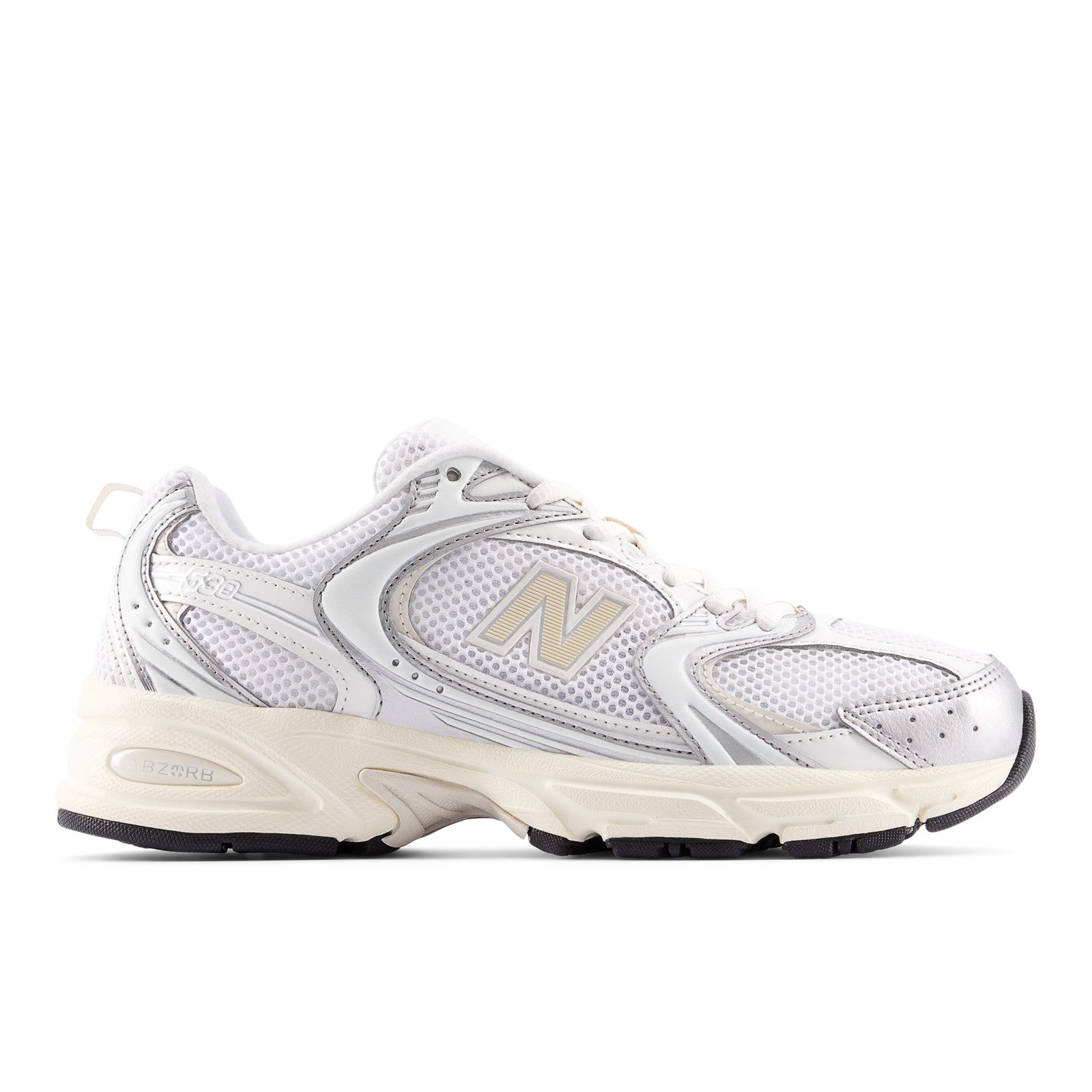 New Balance Unisex 530 in Silver Metallic with Linen