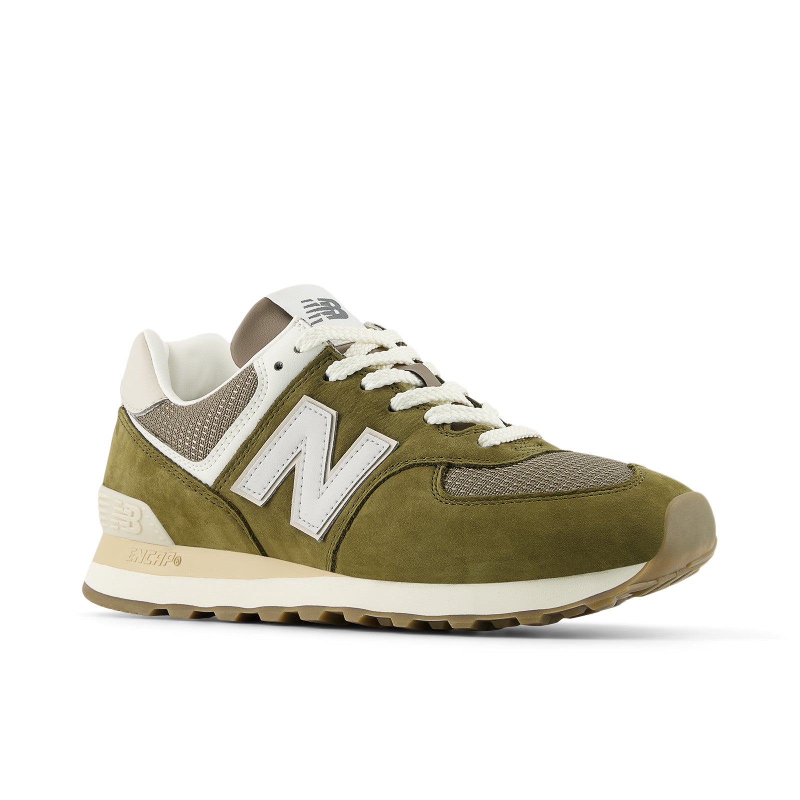 New Balance Men's 574 in Calcium with Dark Silver Metallic