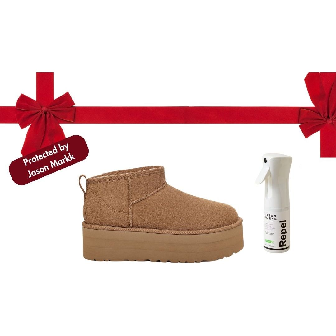 UGG Women's Classic Ultra Mini Platform in Chestnut + Travel Care Kit Bundle  Women's Boots