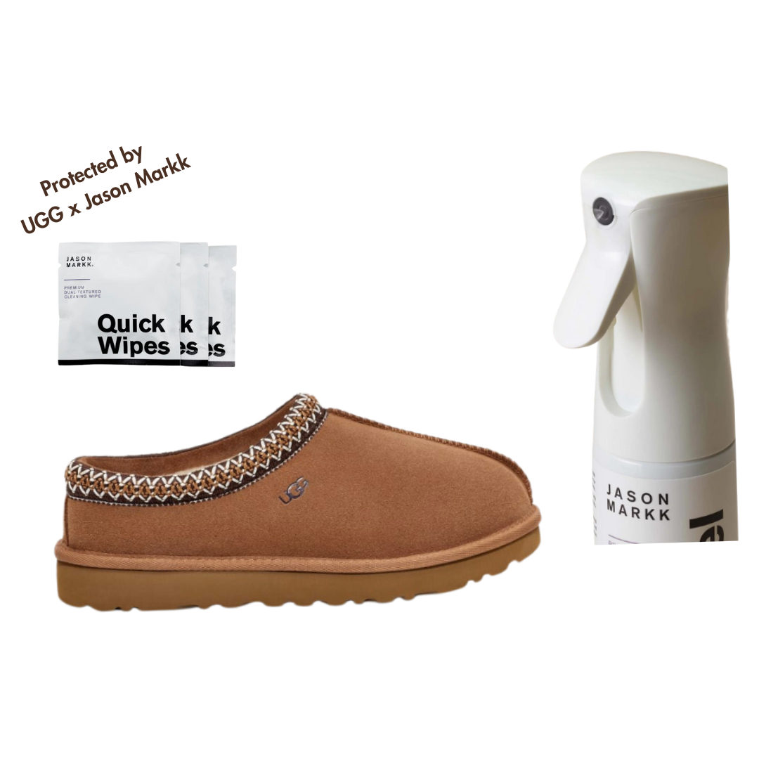 UGG Women's Tasman Slipper in Chestnut + Jason Markk Repel + 3 Pack of Quick Wipes