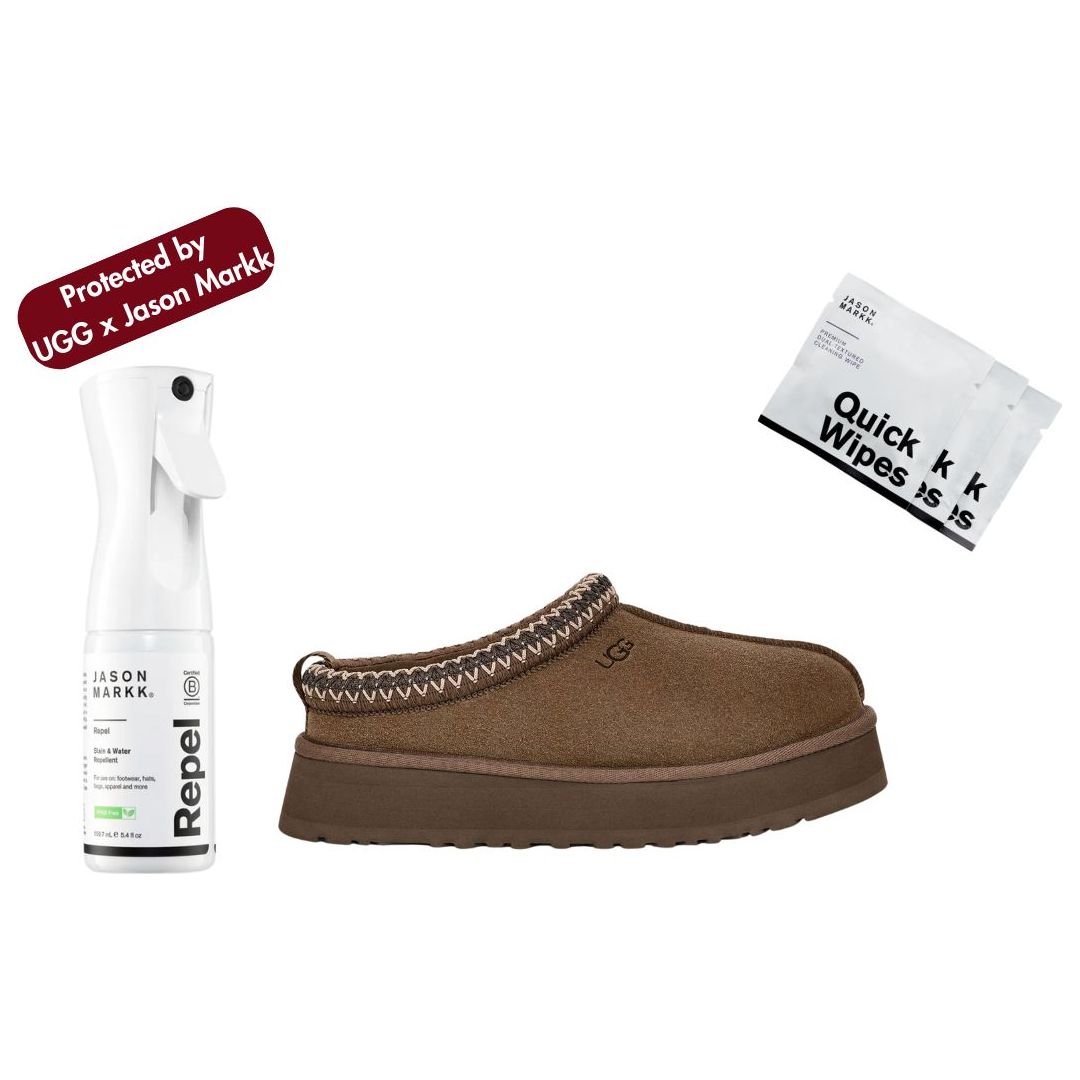 UGG Women's Tazz in Hickory Bundle Includes Jason Markk Repel + 3 Pack Quick wipes