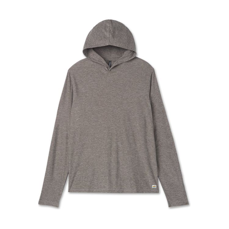 Vuori Men's Strato Tech Hoodie in Heather Grey  Men's Apparel