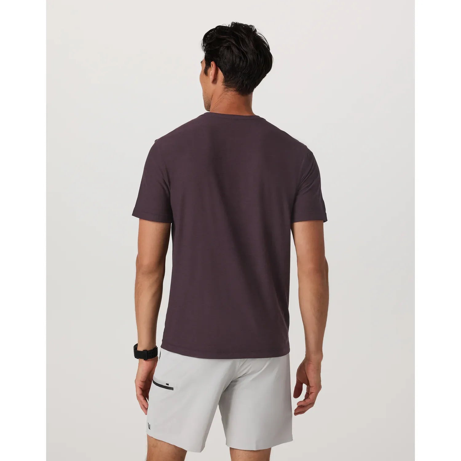 Vuori Men's Strato Tech Tee in Raisin Heather