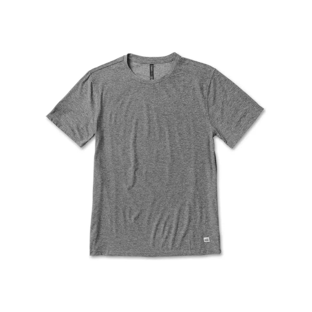 Vuori Men's Strato Tech Tee in Heather Grey  Clothing