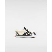 Vans Toddler Classic Slip-On Checkerboard Shoe in Black Off White