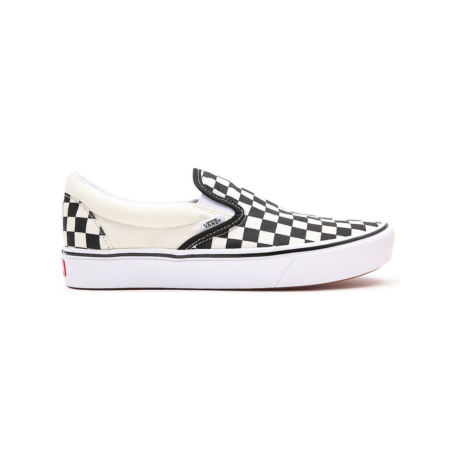 Vans Classic Slip-on Comfycush™ Checkerboard Shoe in Black Off White  Shoes