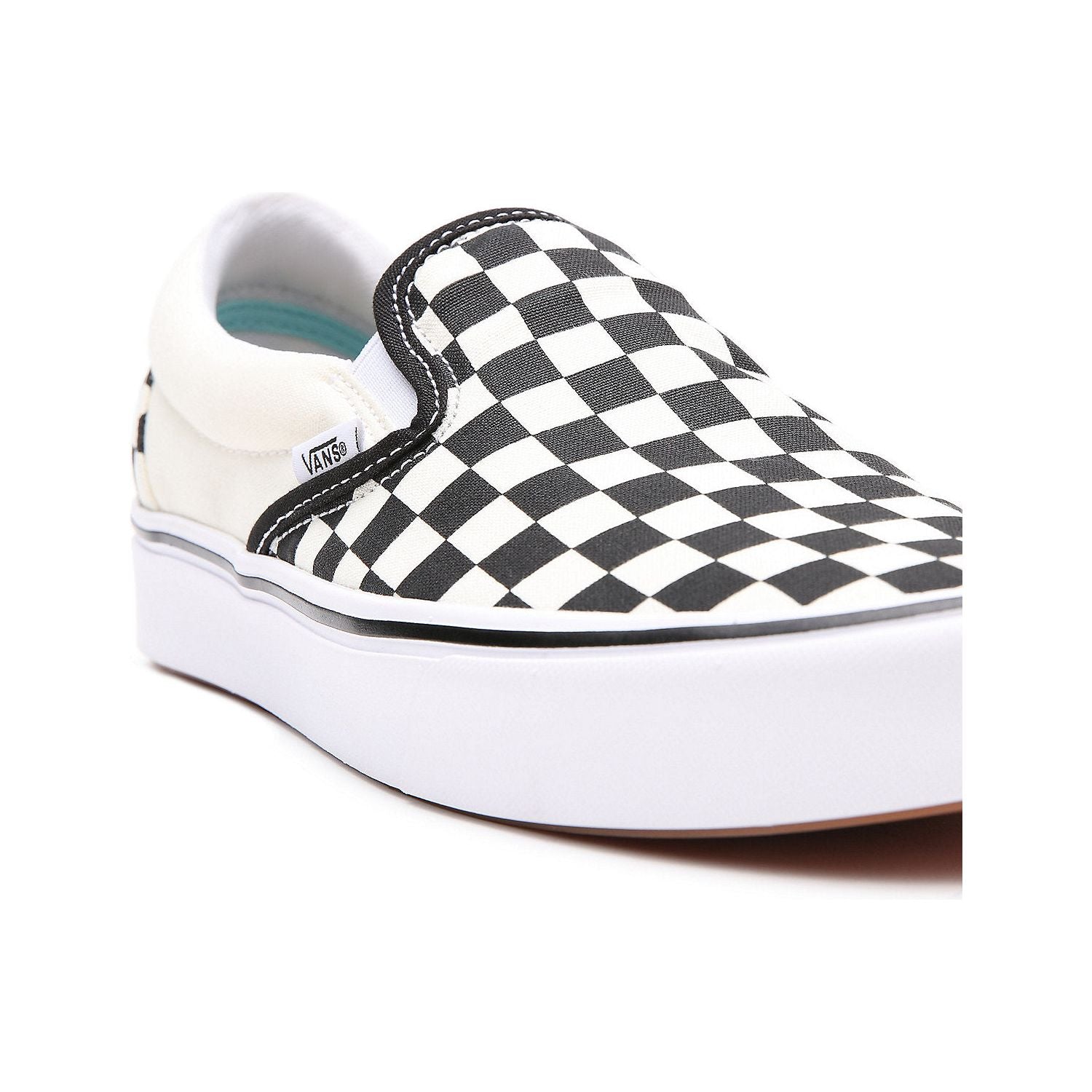 Vans Classic Slip-on Comfycush™ Checkerboard Shoe in Black Off White  Shoes