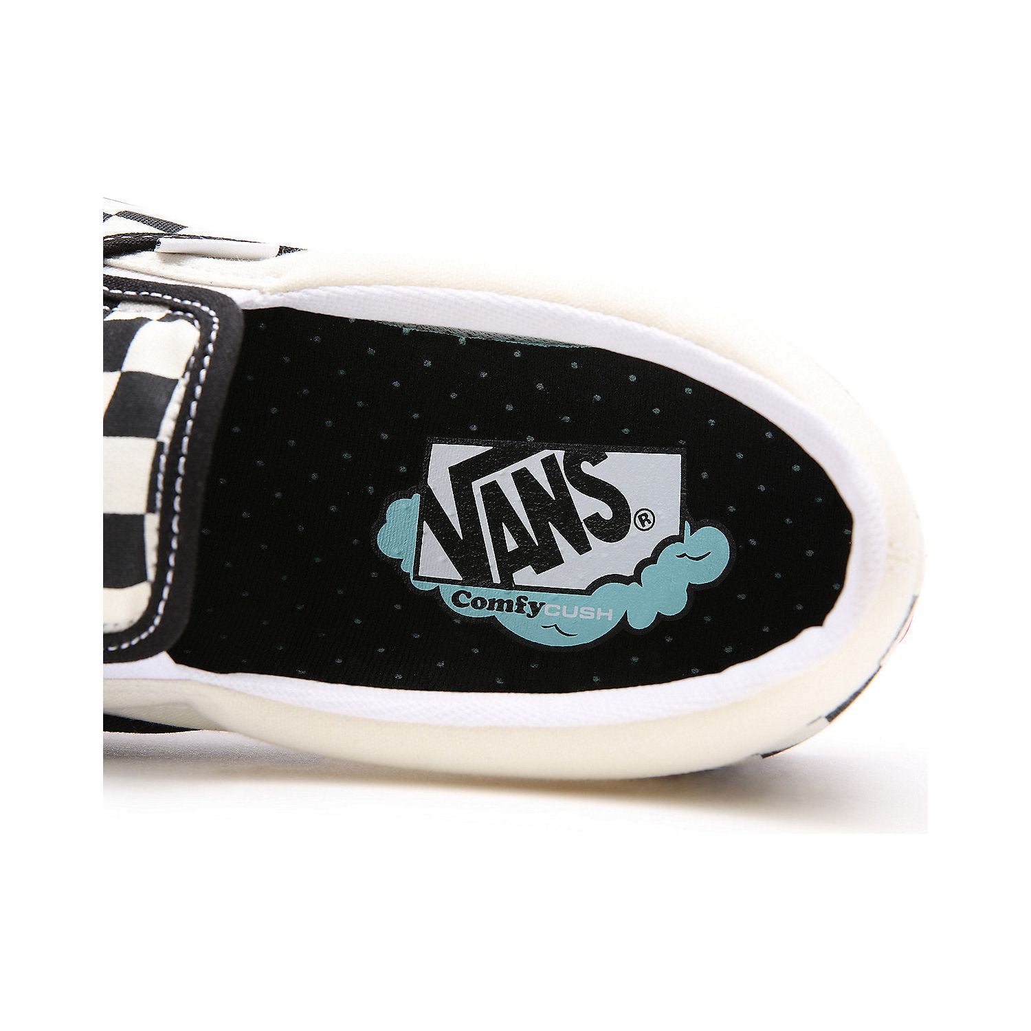 Vans classic slip on black white fashion checkerboard