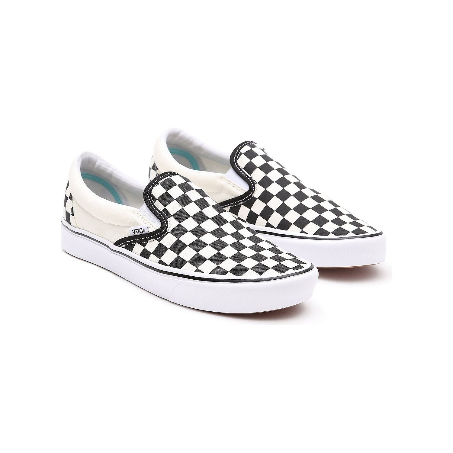 Vans Classic Slip-on Comfycush™ Checkerboard Shoe in Black Off White  Shoes