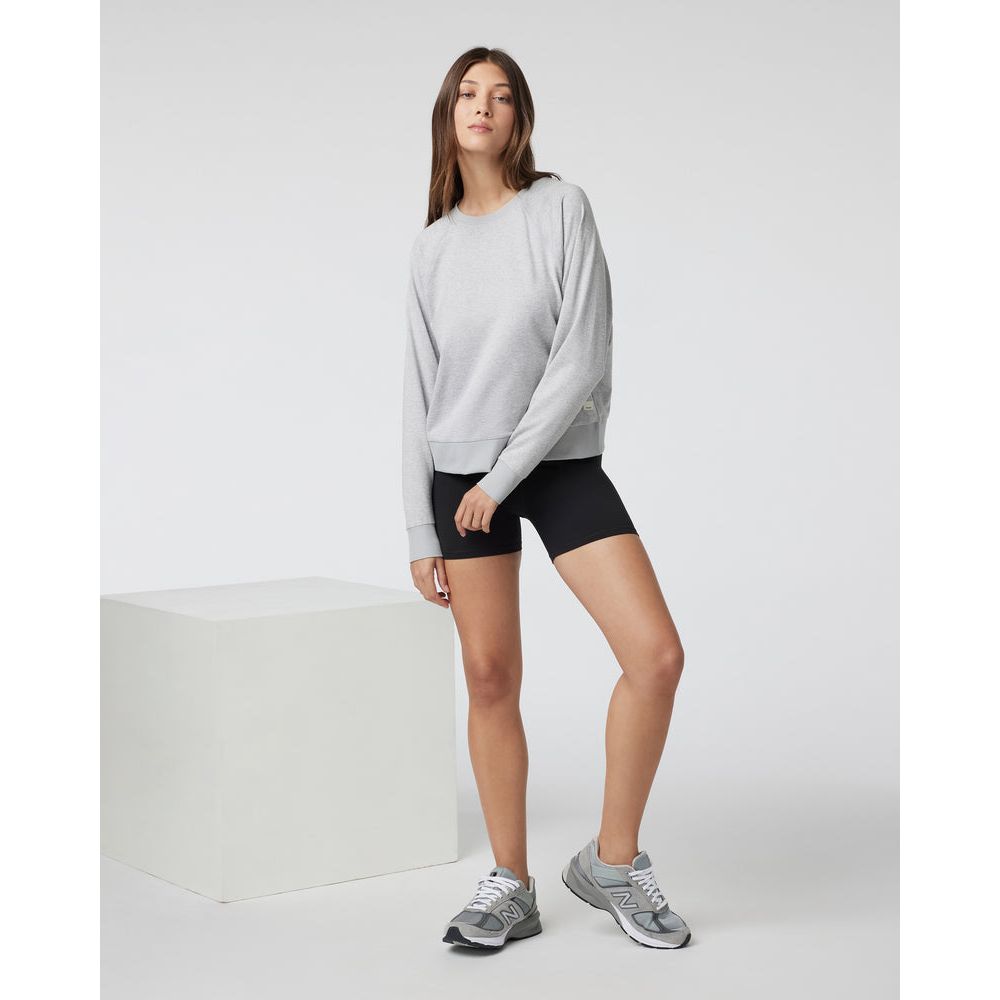 vuori long sleeve halo dress Vuori Long Sleeve Halo Crew Women's(Pale Grey Heather, L)