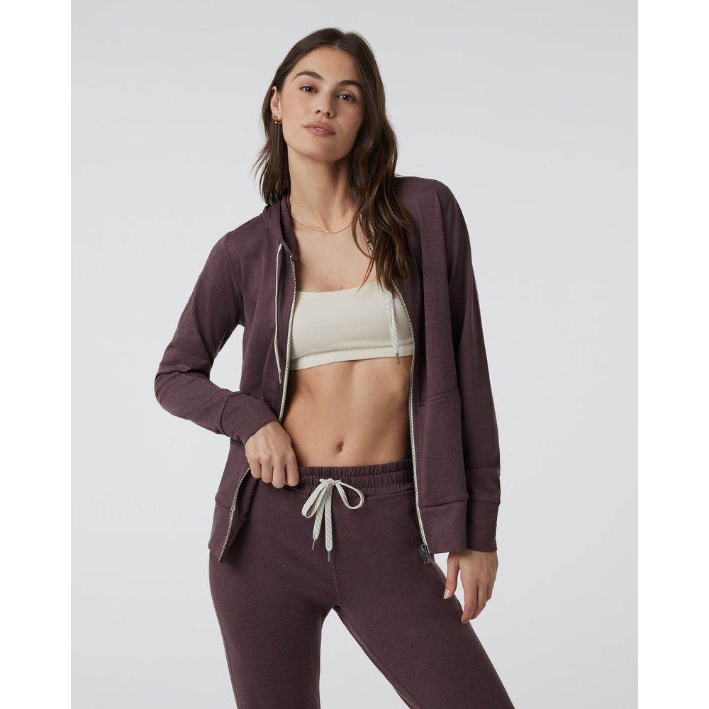 Vuori Women's Halo Performance Hoodie 2.0 in Elderberry Heather  Women's Apparel