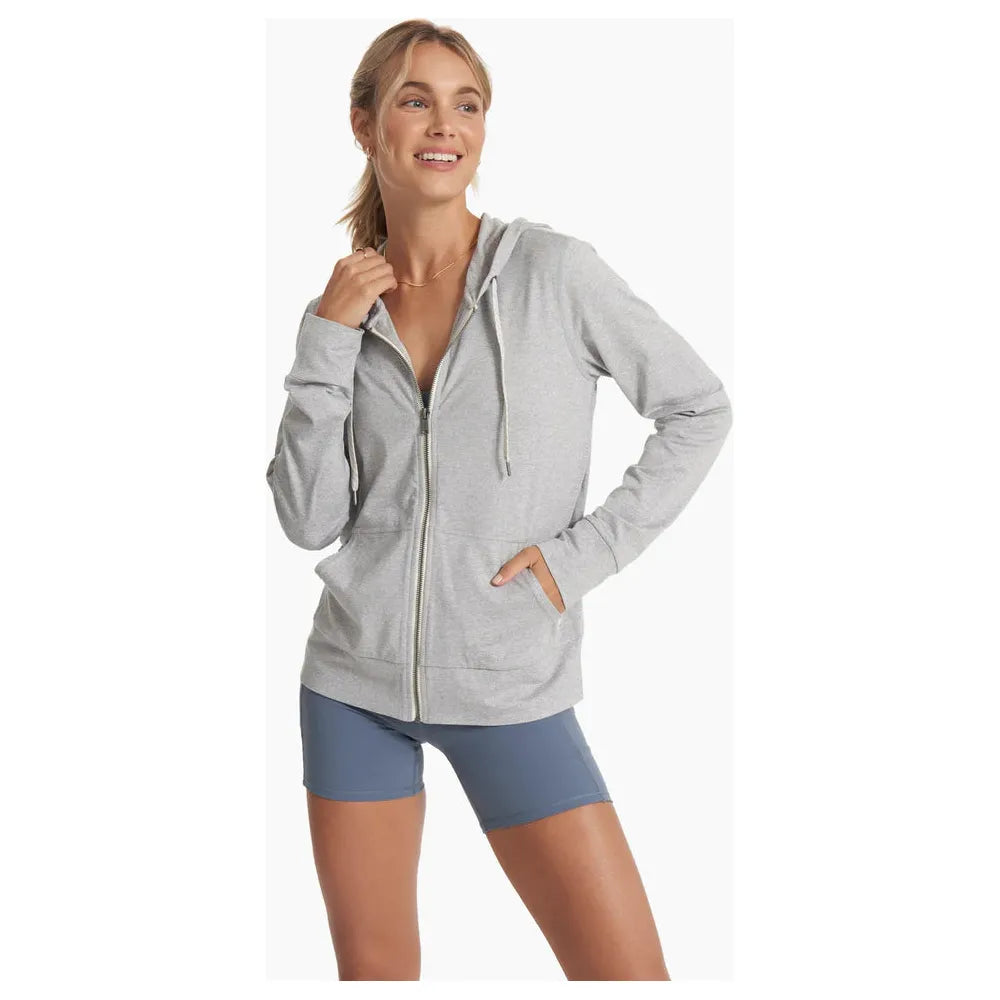 Vuori Women's Halo Performance Hoodie 2.0 In Pale Grey Heather  Clothing