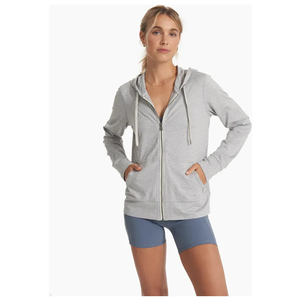 Vuori Women's Halo Performance Hoodie 2.0 In Pale Grey Heather  Clothing
