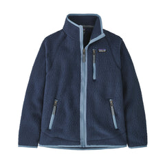 Patagonia Kids' Retro Pile Fleece Jacket | New Navy w/ Light Plume Grey