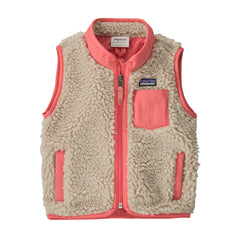 Patagonia Baby Retro-X® Fleece Vest | Natural w/ Sparkle Pink