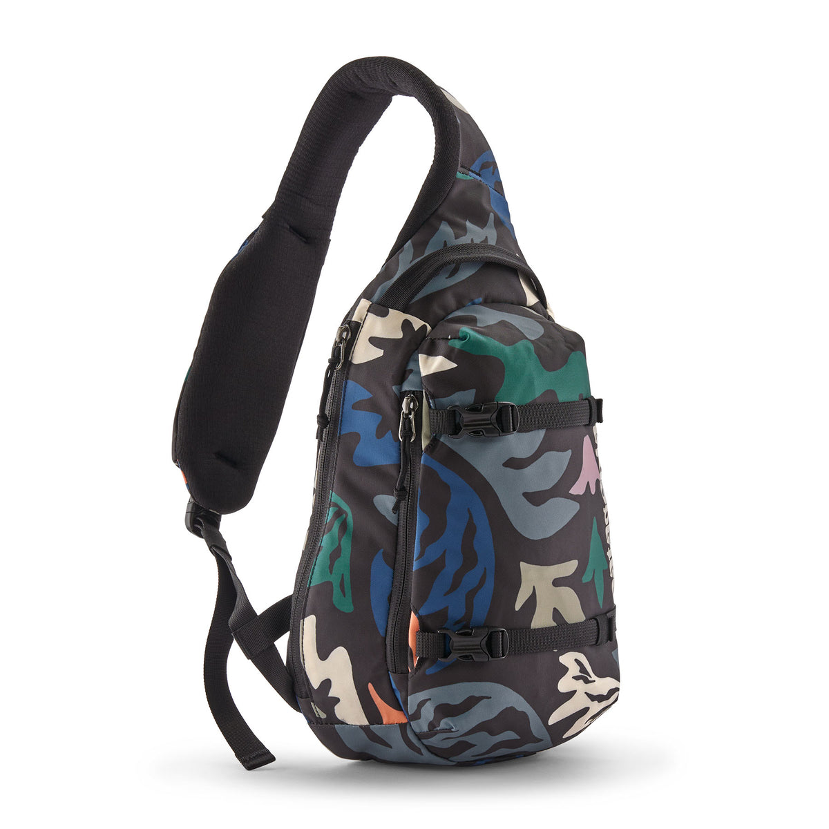 patagonia atom backpack amazon Sling Bag 8L in Kaleido: Black rilutest:HandBags Two stretch side pockets Baitcast Reel Abu Garcia Color:Blue w/ Stripes