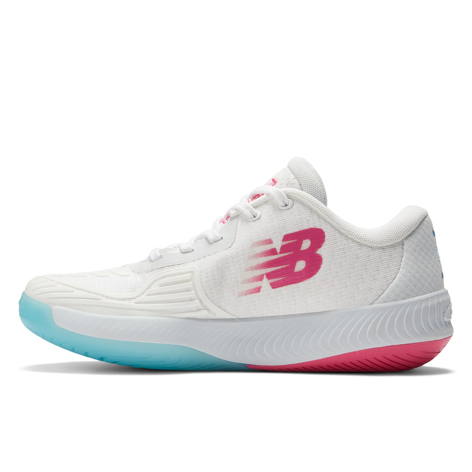 New Balance Women's FuelCell 996v5 Pickleball in White with Grey and Team Red  Women's Footwear