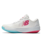 New Balance Women's FuelCell 996v5 Pickleball in White with Grey and Team Red