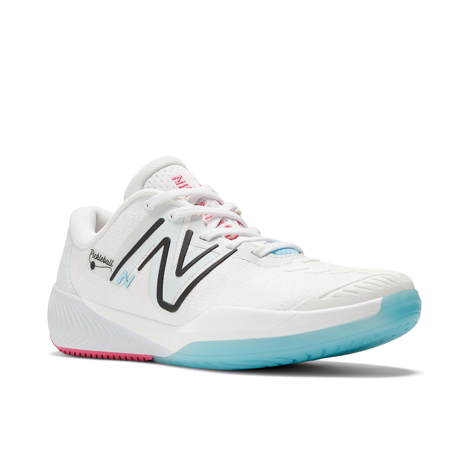 New Balance Women's FuelCell 996v5 Pickleball in White with Grey and Team Red  Women's Footwear