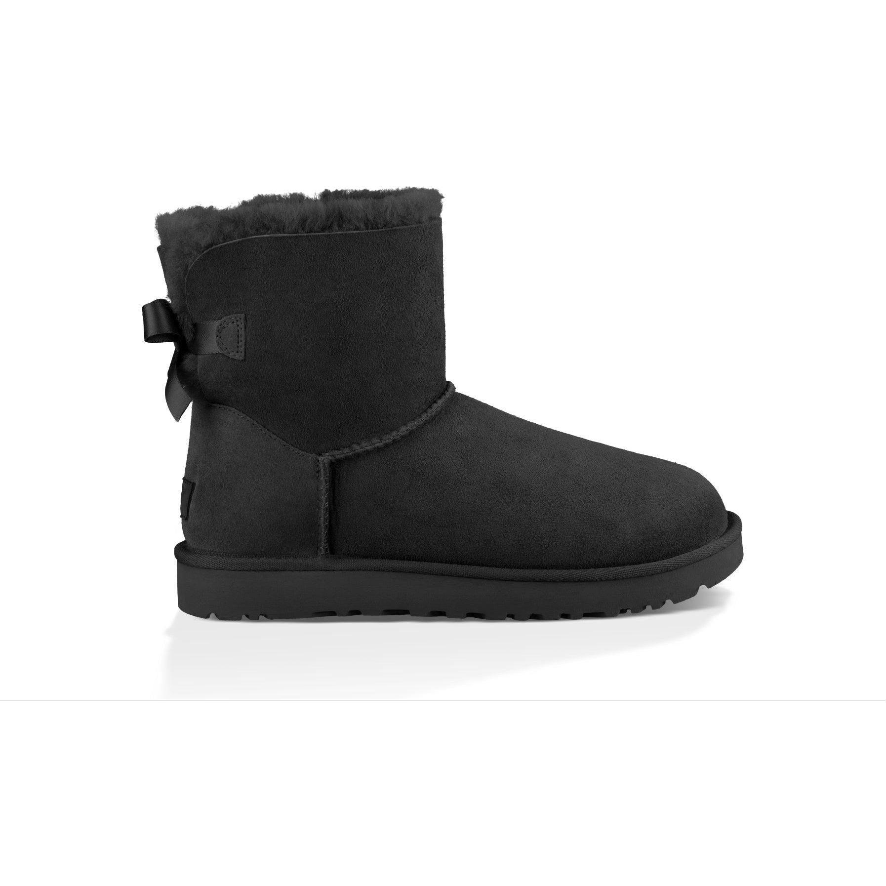 UGG Women's Mini Bailey Bow II Boot in Black-Footprint USA