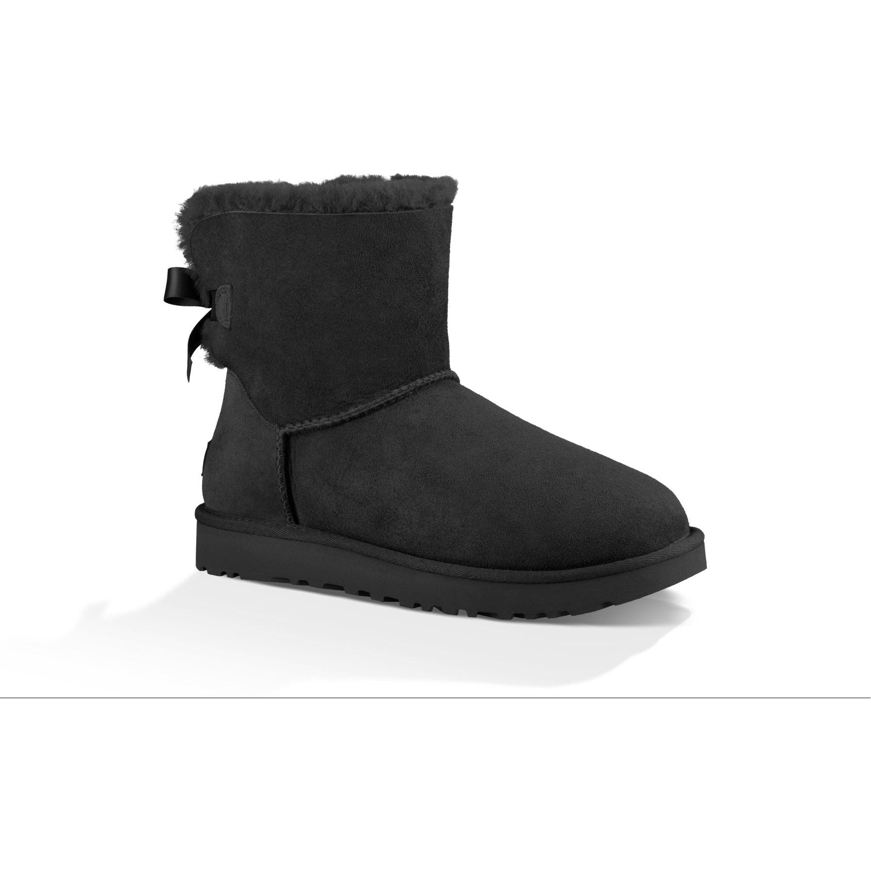 UGG Women's Mini Bailey Bow II Boot in Black-Footprint USA