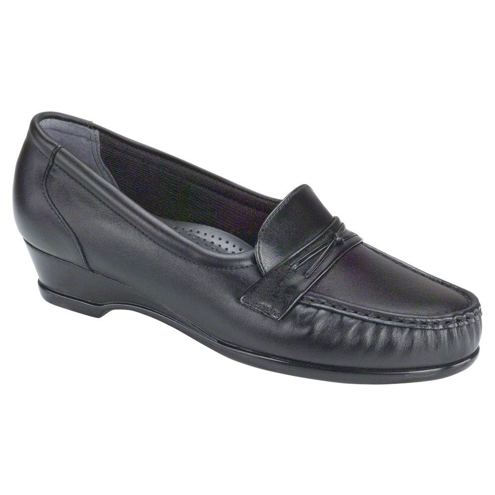 SAS Women's Easier Slip On Loafer in Black