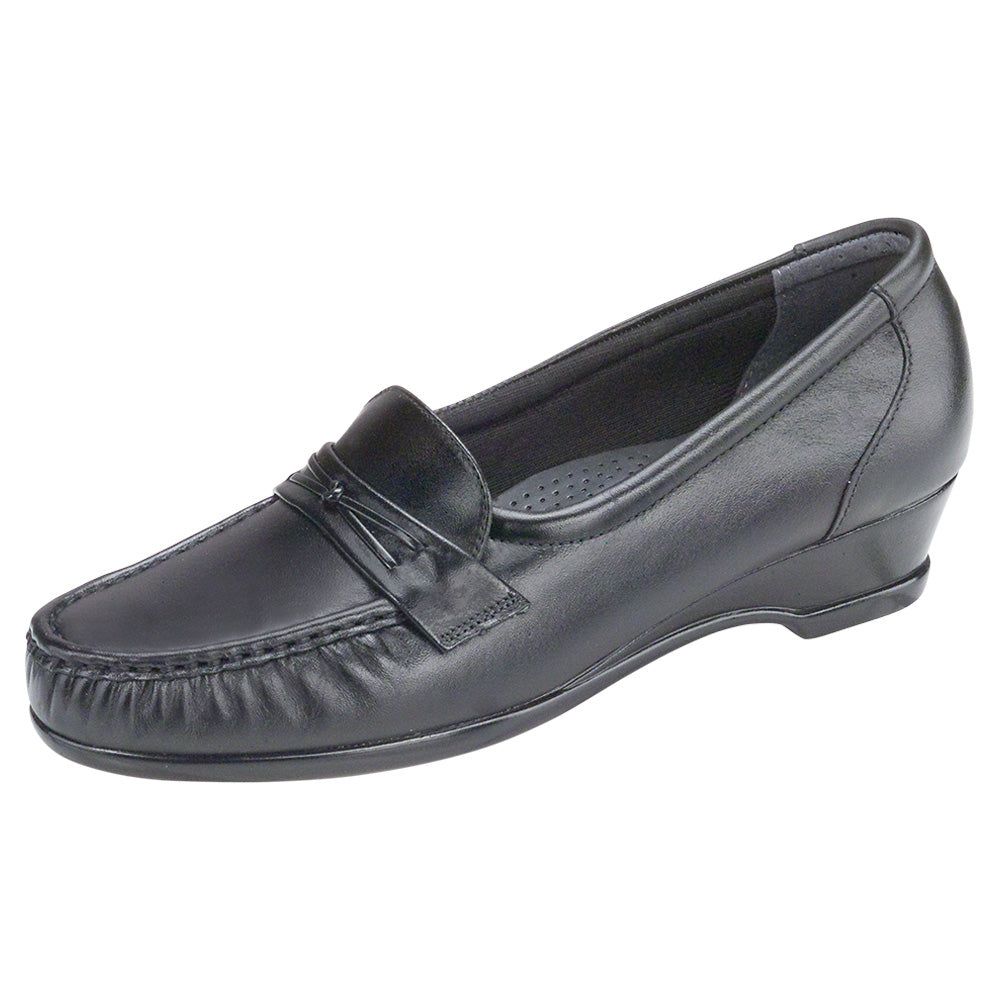 SAS Women's Easier Slip On Loafer in Black