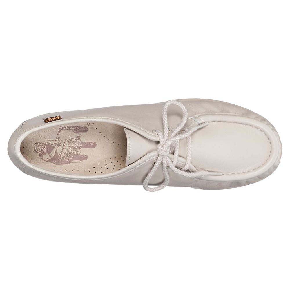 SAS Women's Siesta Lace Up Loafer in Bone