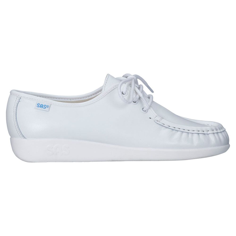 SAS Women's Siesta Lace Up Loafer in White