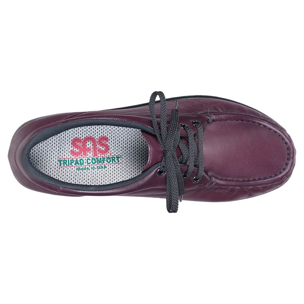 SAS Women's Take Time Lace Up Loafer in Antique Wine