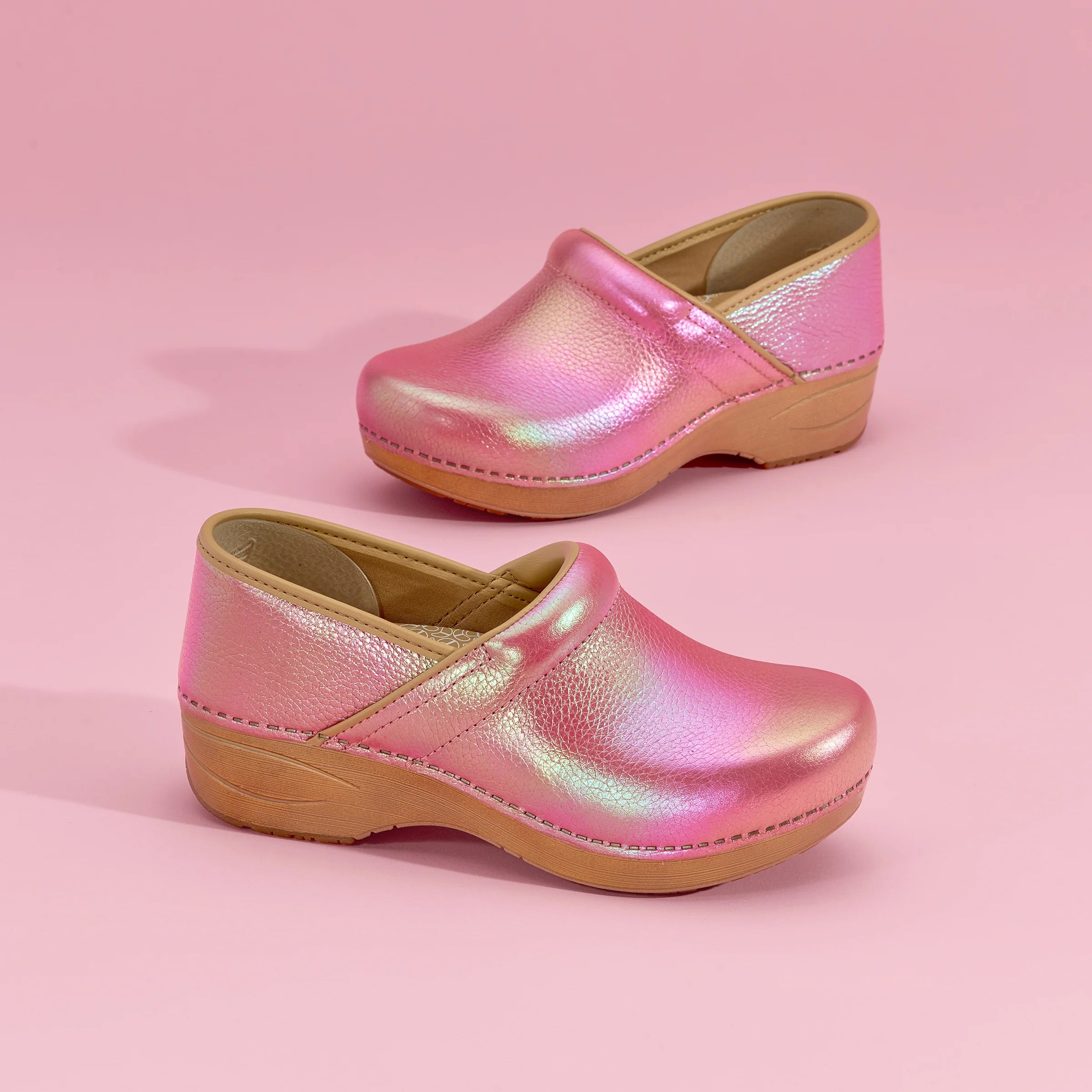 Dansko Women's XP 2.0 in Pink Iridescent Leather Clog