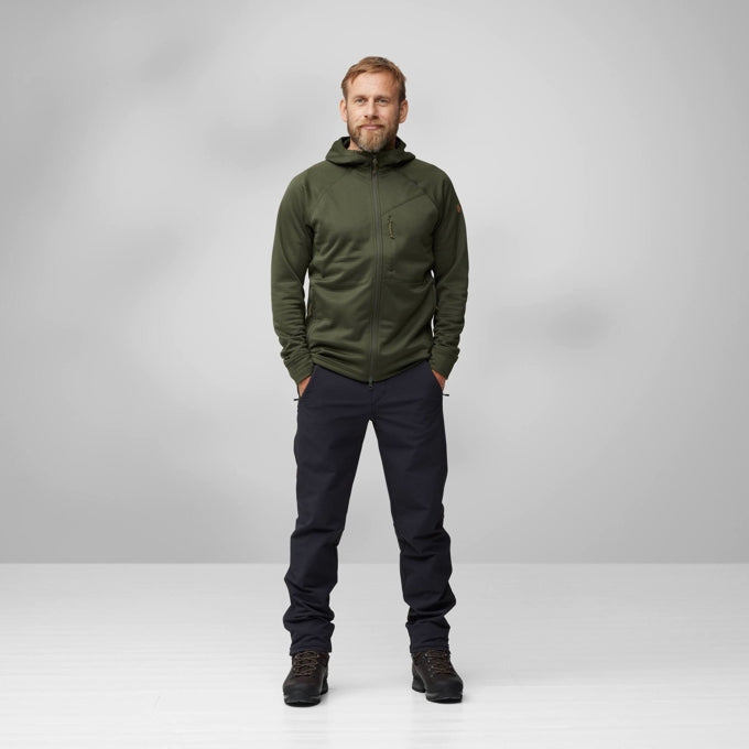 Fjallraven Men's Abisko Grid Fleece Hoodie  Men's Apparel