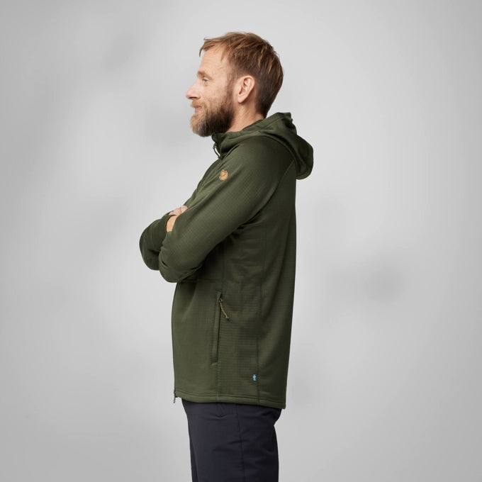 Fjallraven Men's Abisko Grid Fleece Hoodie  Men's Apparel