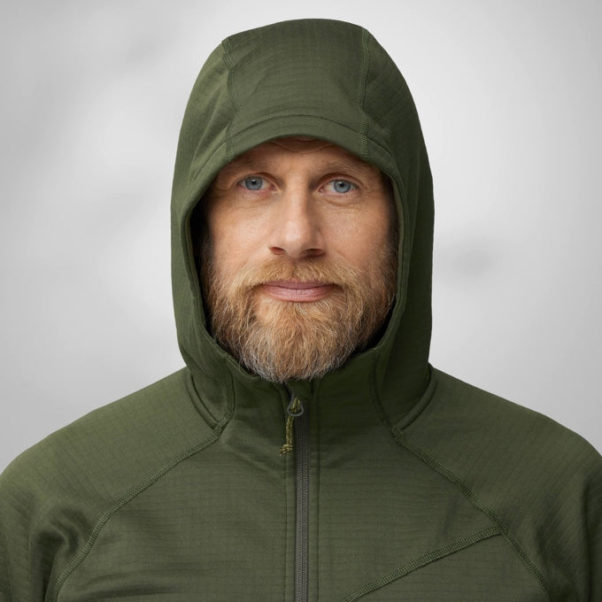 Fjallraven Men's Abisko Grid Fleece Hoodie  Men's Apparel