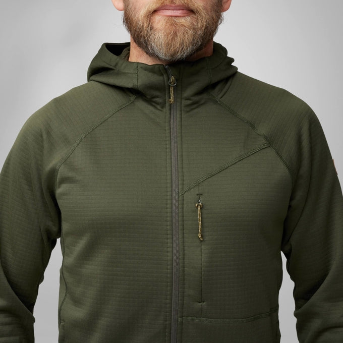 Fjallraven Men's Abisko Grid Fleece Hoodie  Men's Apparel
