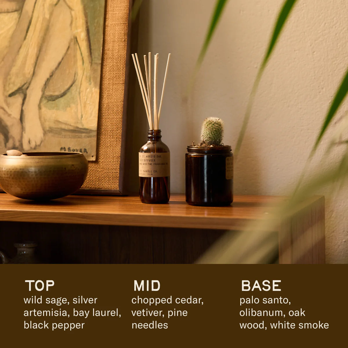 P. F. Candle Co. Arroyo Oak – Reed Diffuser
