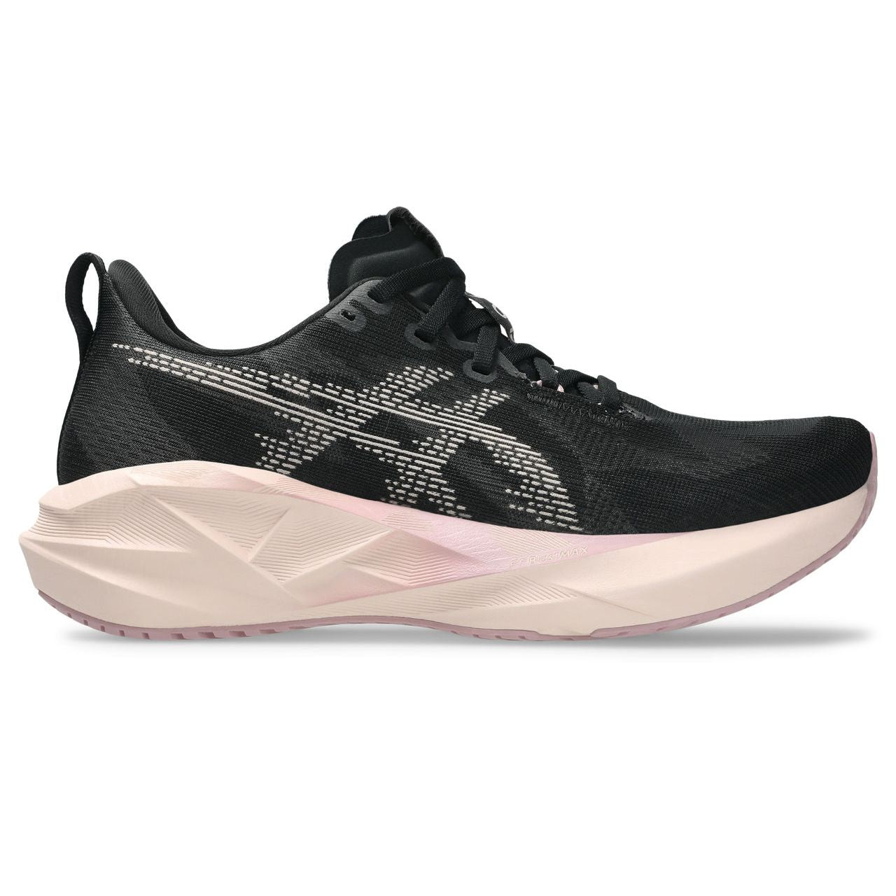 Asics Women's Novablast 5 Running Shoes in Black/Pearl Pink