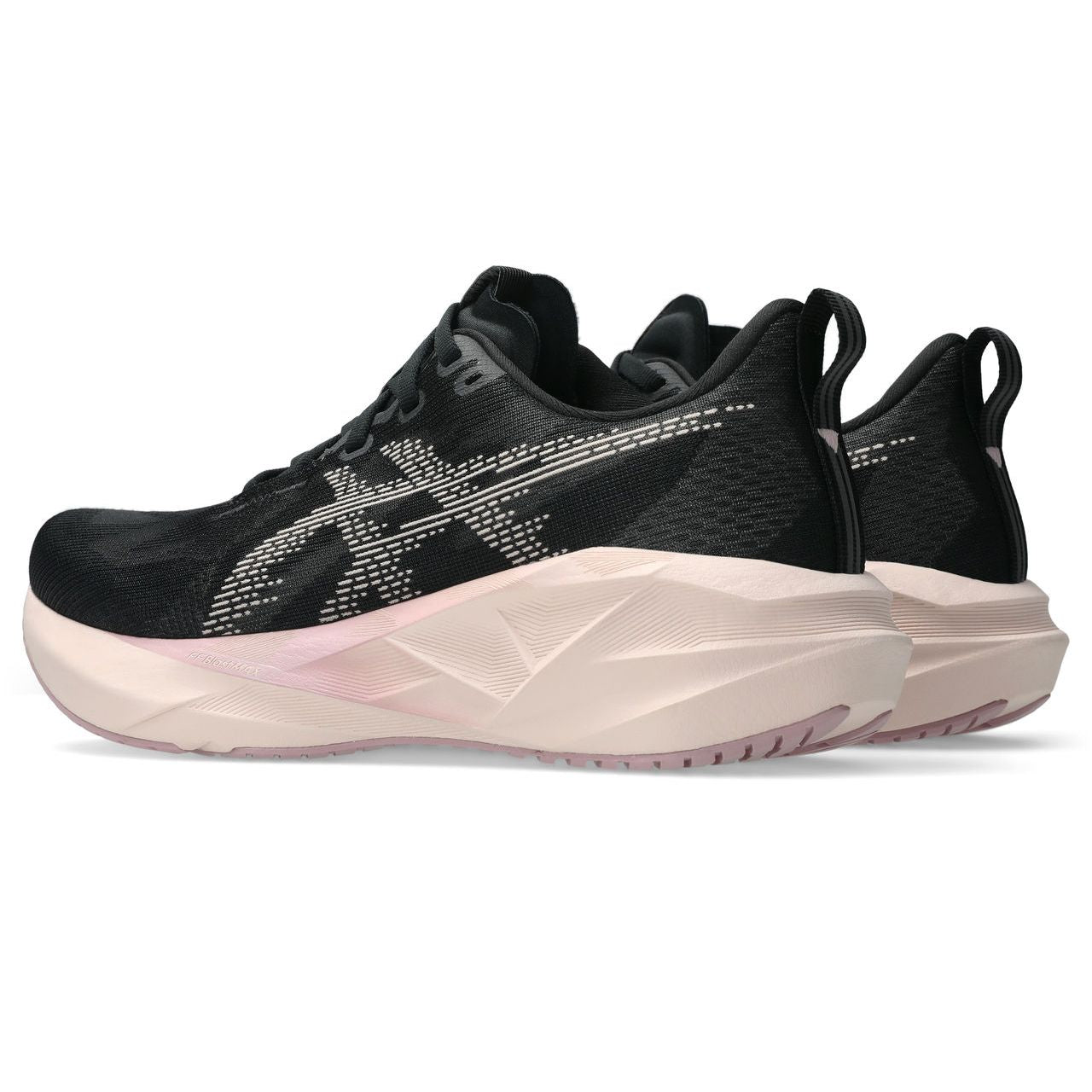Asics Women's Novablast 5 Running Shoes in Black/Pearl Pink
