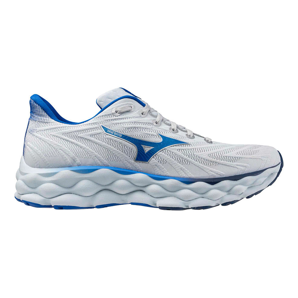 Mizuno Men's Wave Sky 8 in Plein Air-Laser Blue  Shoes