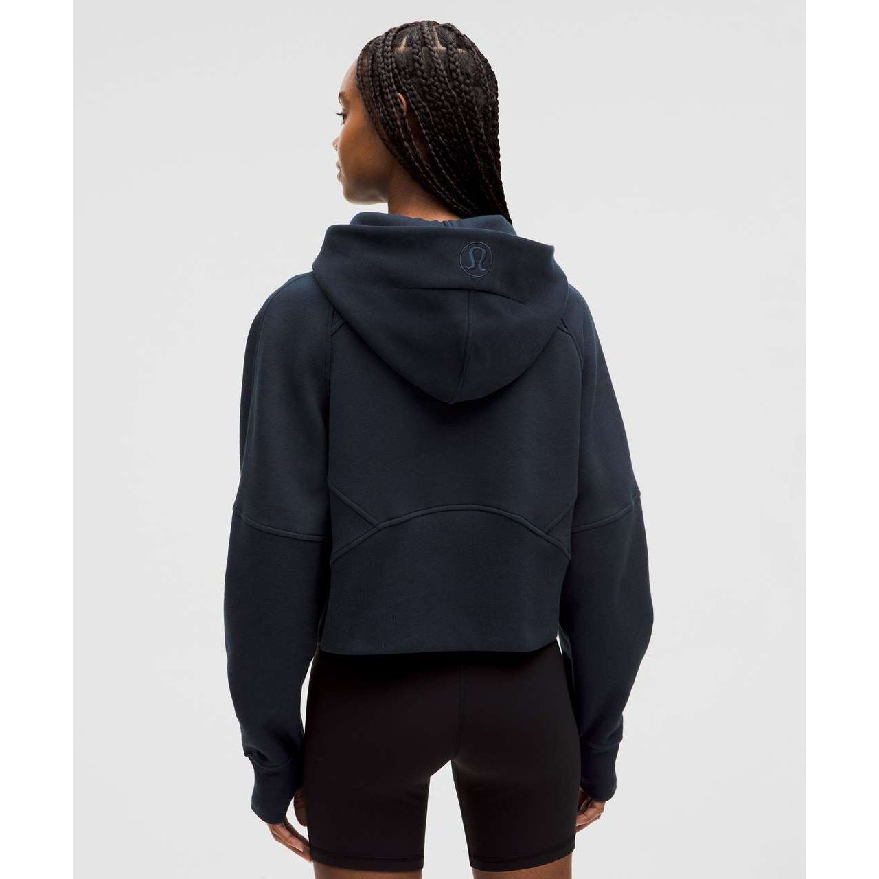 Lululemon Women's Scuba Oversized Half-Zip Hoodie in True Navy/Gold