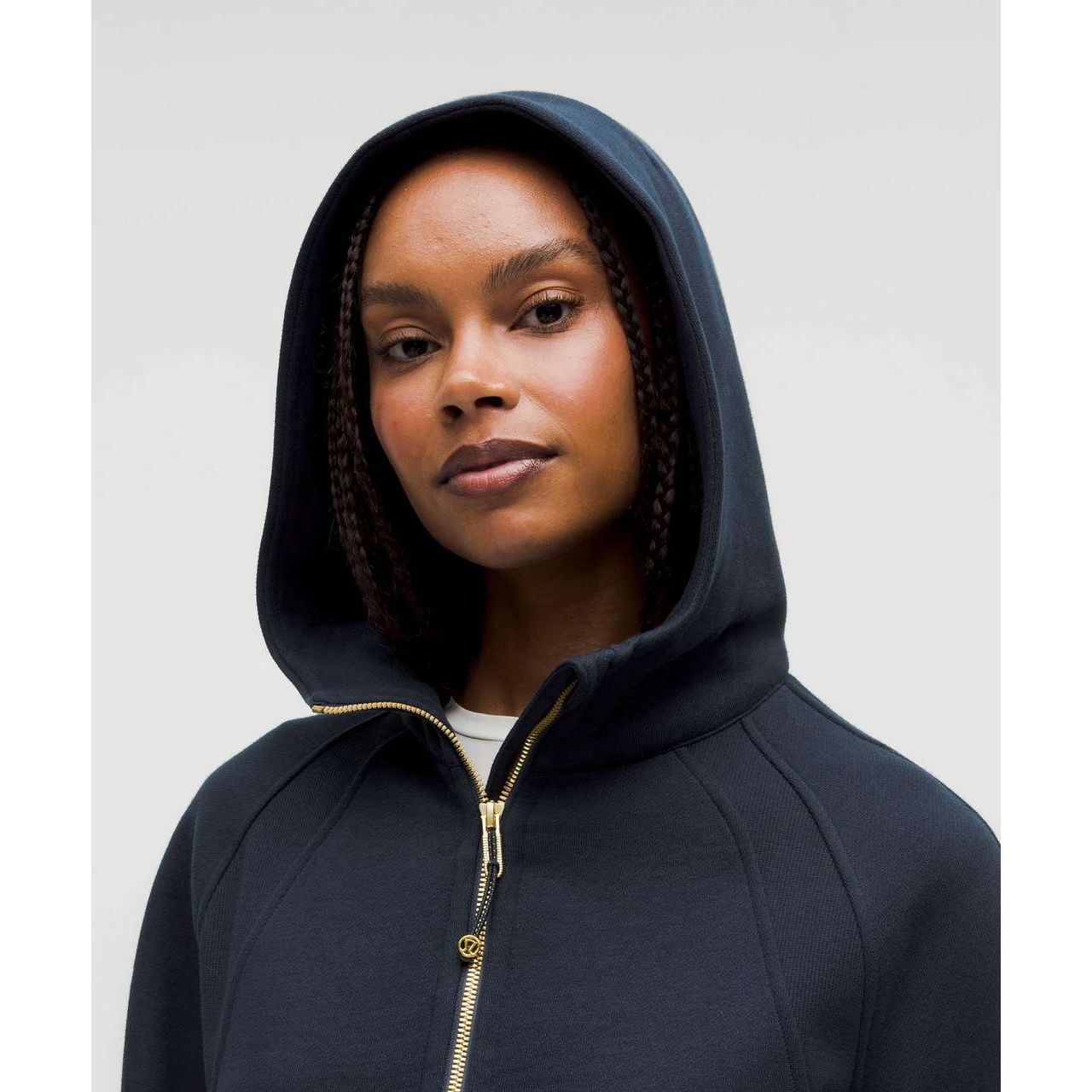 【美品】Lululemon ジッパー付きジャケット ネイビー サイズ6 Lululemon Scuba Oversized Half Zip Hoodie Size XL/XXL Pitch Blue