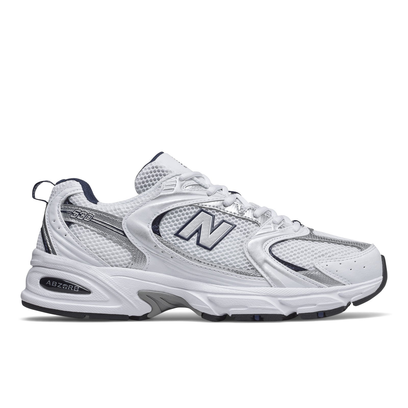 New Balance Unisex 530 in White with Natural Indigo