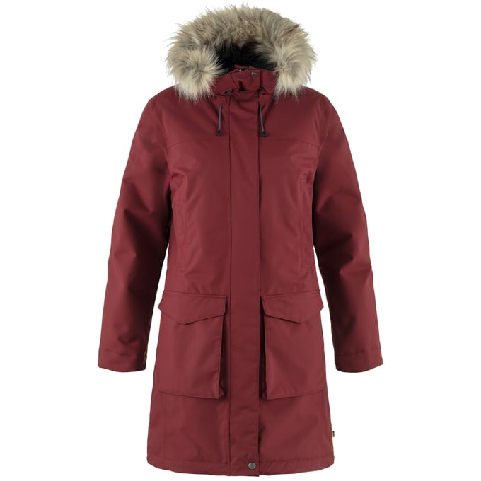 Fjallraven Women's Nuuk Lite Parka in Bordeaux Red  Women's Apparel
