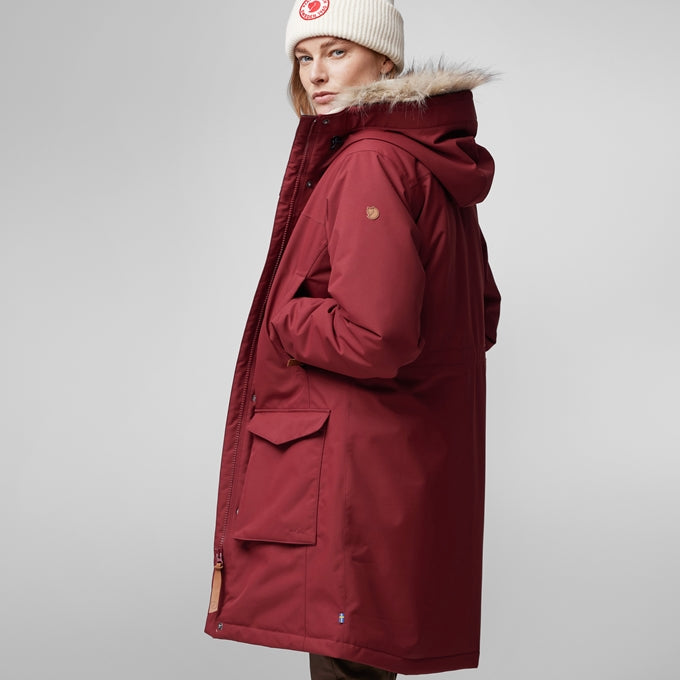 Fjallraven Women's Nuuk Lite Parka in Bordeaux Red  Women's Apparel