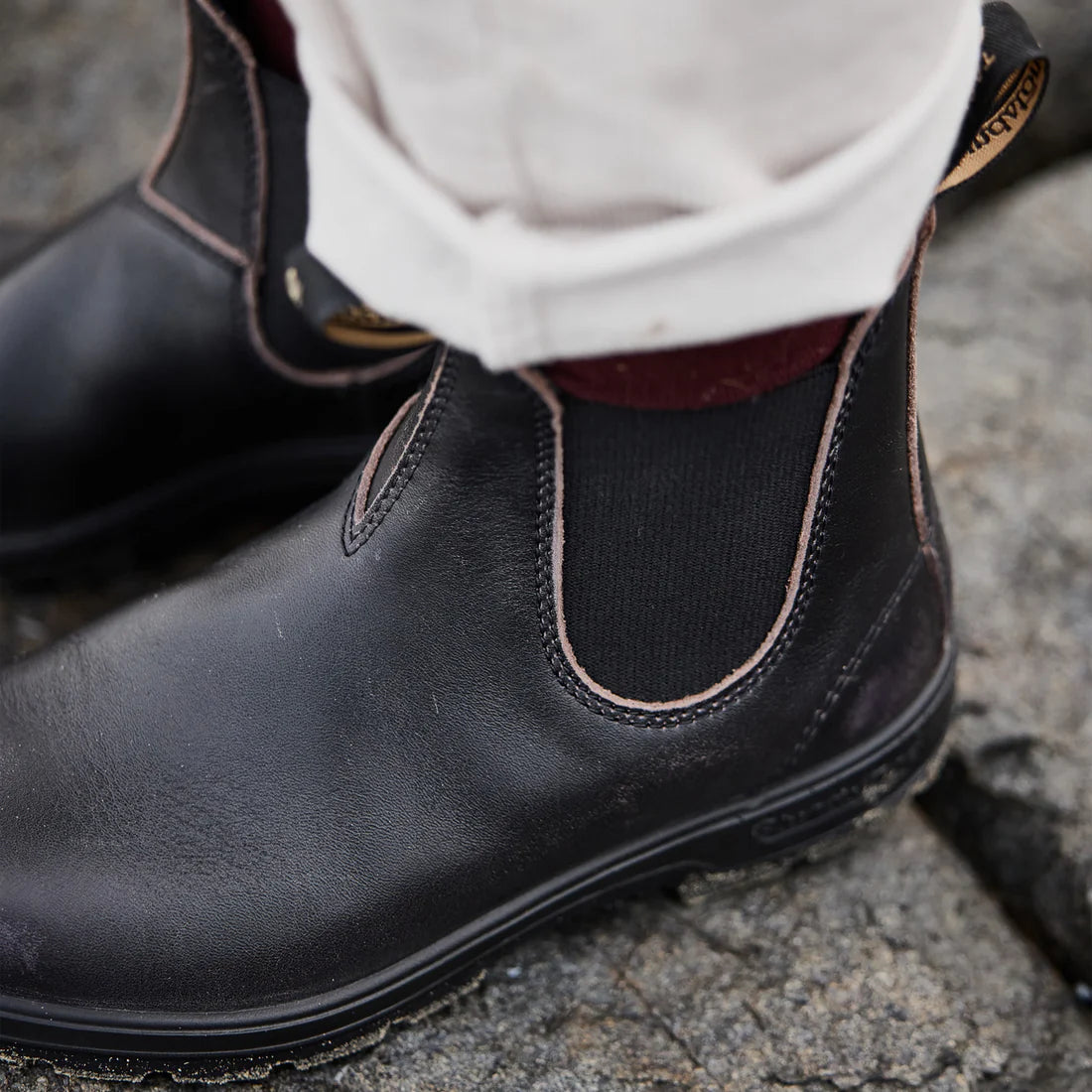 Blundstone Vintage Zinc Brush Full Grain Leather Chelsea Boots, Women's Classics 2550 - Size 8