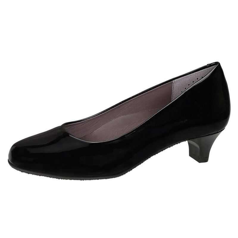 SAS Women's Elaine Kitten Heel in Black Patent