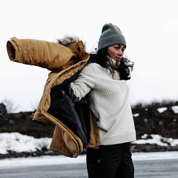 Fjallraven Women's Nuuk Parka in Buckwheat Brown  Women's Apparel