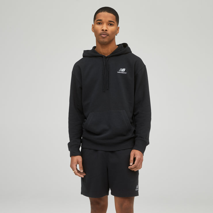 New Balance Uni-ssentials French Terry Hoodie in Black  Clothing