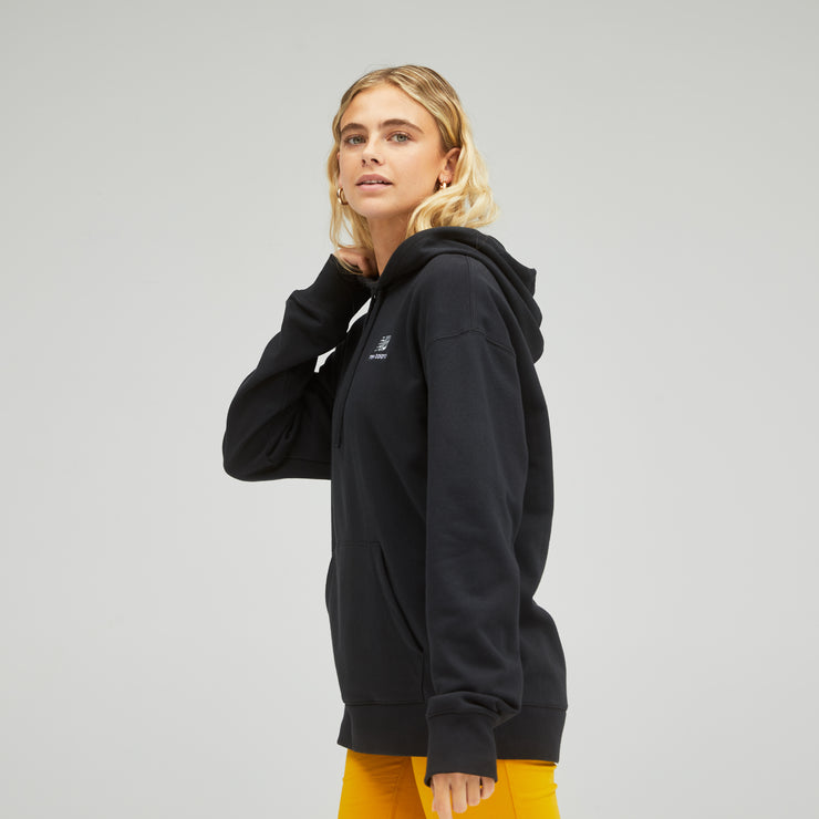 New Balance Uni-ssentials French Terry Hoodie in Black